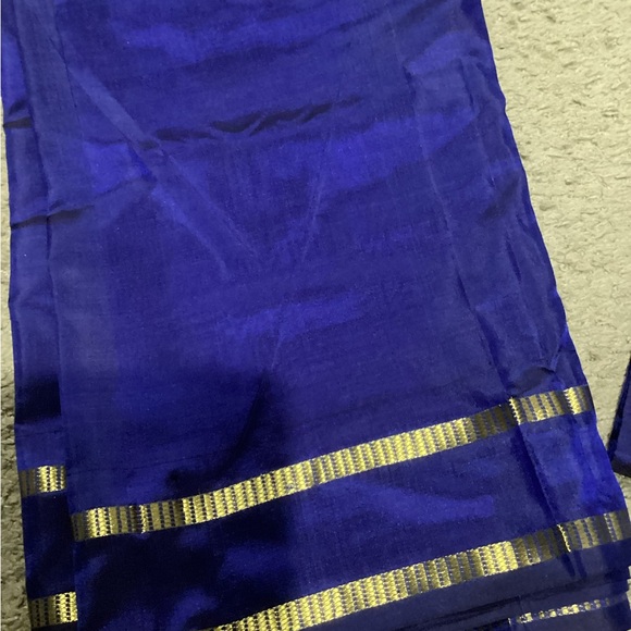 Indian silk saree , purple silk saree - Picture 4 of 6